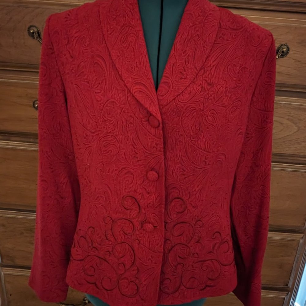 Plaza South, Size 6, Red, Suit, EUC